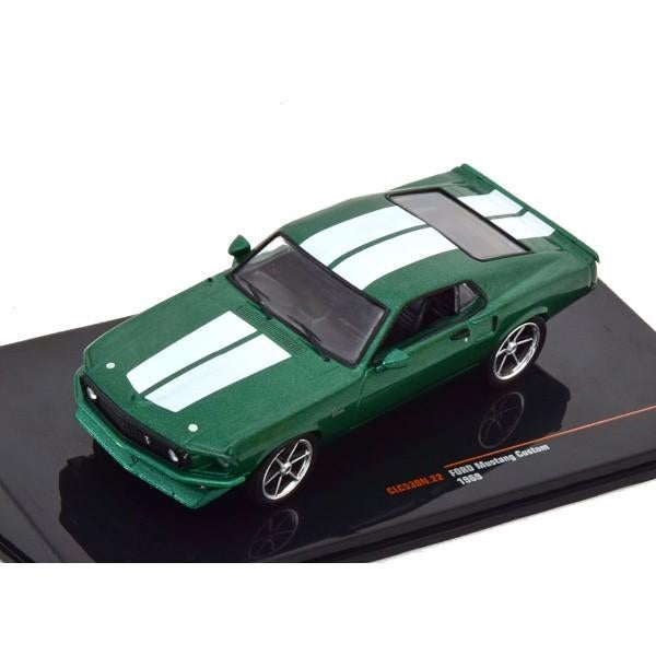 Ford Mustang Custom 1969 Groen Modelauto 1/43 Ixo Models, Overige merken, Ixo, Ixo, Auto