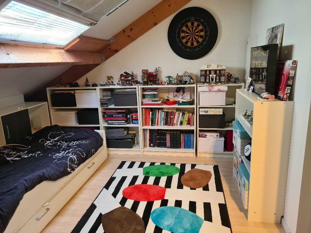 5x IKEA BILLY boekenkast 106 cm (wit, zwart / 80, 60, 40 cm), Huis en Inrichting, Ophalen, Met plank(en), Gebruikt, 100 tot 150 cm