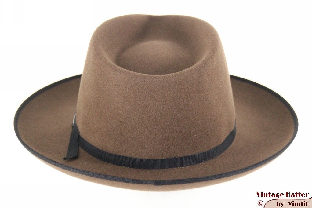 Gleufhoed Stetson beige bruin vilt 55 = S tot XS nieuw, Stetson, Hoed, Nieuw, Ophalen of Verzenden