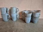 Lichtblauwe koffie/theekopjes en mokken, Gebruikt, Keramiek, Ophalen of Verzenden, Effen