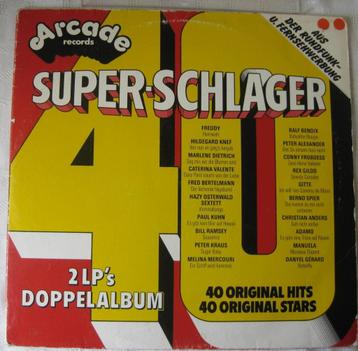 LP Super - Schlager 2 LP's 40 Original Hits und Stars 1975 beschikbaar voor biedingen