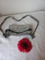 Zilverkleurig tasje, leer, Sieraden, Tassen en Uiterlijk, Tassen | Damestassen, Ophalen of Verzenden, Zo goed als nieuw, Bruin