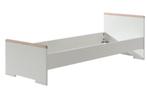 Wit eenpersoonsbed, zwaar en degelijk MDF, Huis en Inrichting, Ophalen, Overige materialen, 90 cm, Eenpersoons