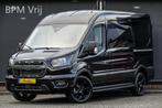 Ford Transit L2H2 | 165Pk A8 Aut. | Raptor Edition | 2x Schu, Auto's, Bestelauto's, 12 maanden, Stof, Zwart, 4 cilinders