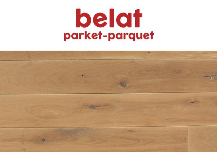 BELAT | Massieve eiken parket vanaf €49,90/m², Doe-het-zelf en Verbouw, Vloerdelen en Plavuizen, Nieuw, Parket, Hout, 150 cm of meer