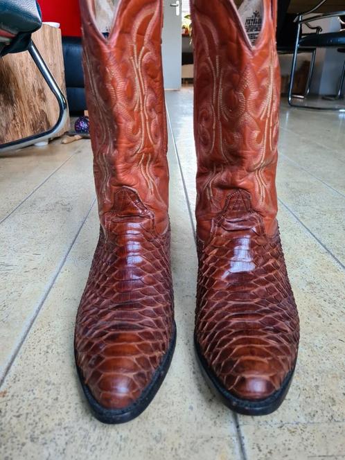 Mexicaanse Pistolero python boots mt 10 US. 44/43,5.Western, Kleding | Heren, Schoenen, Gedragen, Boots, Bruin, Ophalen of Verzenden