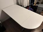 Wit bureau stalen poot ikea hoogteverstelbaar, Huis en Inrichting, Bureaus, Ophalen, In hoogte verstelbaar, Gebruikt, Bureau