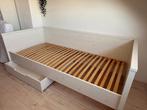 bedbank, Huis en Inrichting, Slaapkamer | Bedden, Ophalen, Gebruikt, 90 cm, Wit