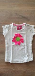 wit shirt met roze bloem van baby blue, maat 68, Kinderen en Baby's, Babykleding | Maat 68, Meisje, Shirtje of Longsleeve, Ophalen of Verzenden