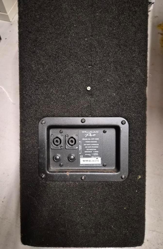 Wharfedale Pro EVP 1208 - 2x Full Range Speakers, Audio, Tv en Foto, Luidsprekers, Gebruikt, Front, Rear of Stereo speakers, 120 watt of meer