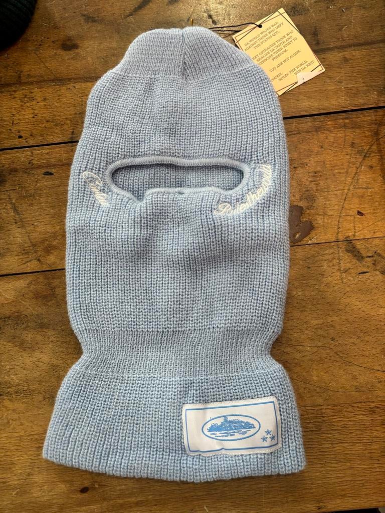 Corteiz Beanie Muts Balaclava Lichtblauw Nieuw, J, Hoed, Nieuw, One size fits all