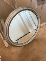 Ovale Spiegel met Zilveren Lijst, Huis en Inrichting, Ophalen, Minder dan 50 cm, Zo goed als nieuw, Minder dan 100 cm