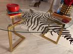 Salontafel, Huis en Inrichting, Tafels | Salontafels, Gebruikt, Metaal, Minder dan 50 cm, Rechthoekig