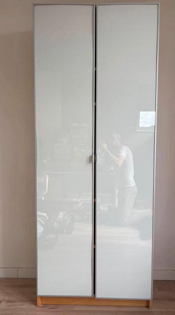 2 Aluminium/glazen deuren voor Billy boekenkast, Huis en Inrichting, Kasten | Boekenkasten, Zo goed als nieuw, 50 tot 100 cm, 200 cm of meer