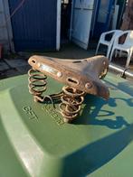 Vintage Fietszadel met Veren - Zadel voor Oldtimer, Fietsen en Brommers, Fietsonderdelen, Ophalen of Verzenden, Gebruikt, Oldtimer