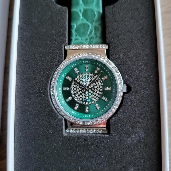 Mr. O by AVA - NY Silver Gron dameshorloge (Nieuw), Sieraden, Tassen en Uiterlijk, Horloges | Dames, Nieuw, Polshorloge, Overige merken