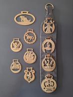 lot vintage antieke kleppermannetjes medaillon horse brasses, Ophalen of Verzenden, Koper
