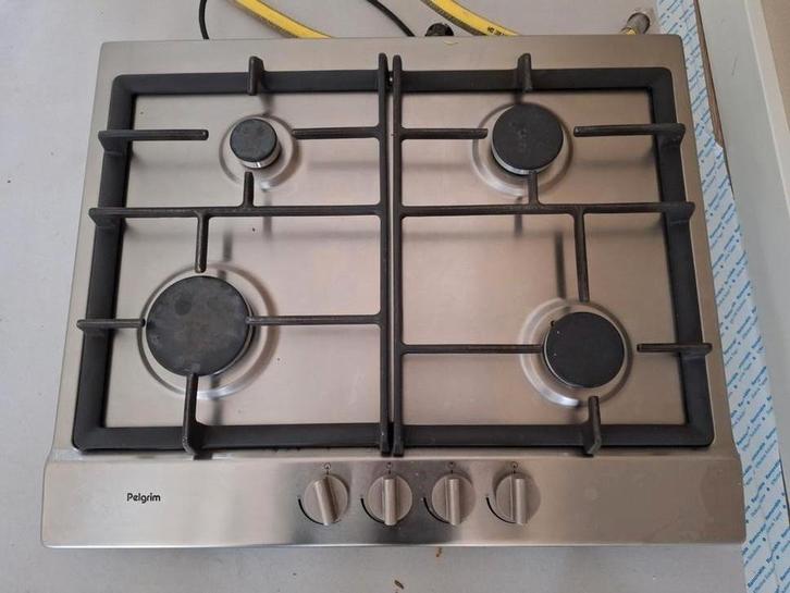 Pelgrim Gaskookplaat - 4 pits, Witgoed en Apparatuur, Fornuizen, Gebruikt, Inbouw, Gas, 4 kookzones, Minder dan 85 cm, 45 tot 60 cm