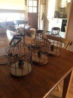 Drie stoere tafellampen lamp bruin, Huis en Inrichting, Lampen | Tafellampen, Ophalen of Verzenden, Zo goed als nieuw, Minder dan 50 cm