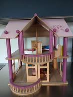 Ouderwets houten poppenhuis, Ophalen, Zo goed als nieuw, Poppenhuis