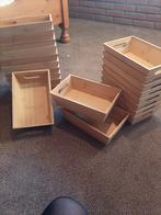 21 Houten mandjes.breed 16 cm lengte 25 cm, Tuin en Terras, Ophalen of Verzenden, Rechthoekig, Hout, Minder dan 30 cm