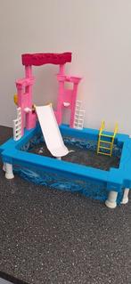 Barbie zwembad met glijbaan | fabulous fountain poolset 1999, Ophalen of Verzenden, Gebruikt, Barbie
