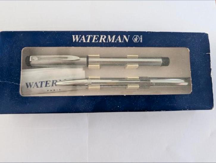 Waterman Paris Vulpen + Ballpen Set, Verzamelen, Pennenverzamelingen, Zo goed als nieuw, Vulpen, Waterman, Met doosje, Ophalen of Verzenden