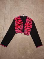 Funky jasje carnaval zebra panter roze kind 128, Ophalen, Zo goed als nieuw, 122 t/m 128, Meisje