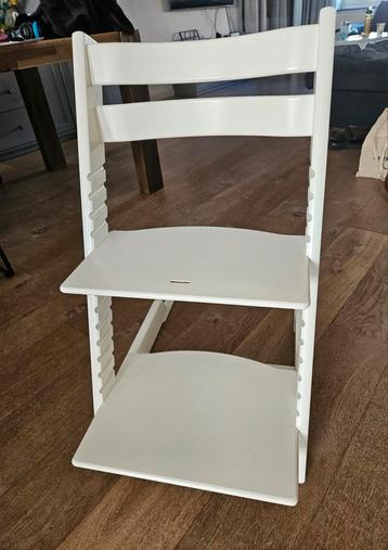 Stokke tripp trapp witte stoel incl. achtervalbescherming beschikbaar voor biedingen