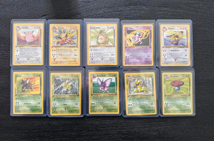 Pokemon Jungle & Fossil 1st edition Engels, Hobby en Vrije tijd, Verzamelkaartspellen | Pokémon, Zo goed als nieuw, Ophalen of Verzenden