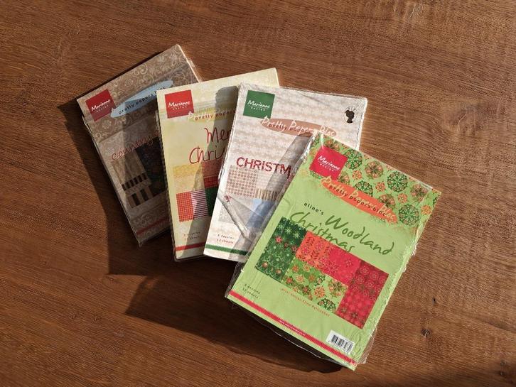 4x Pretty papers bloc marianne design christmas, Hobby en Vrije tijd, Kaarten | Zelf maken, Zo goed als nieuw, Overige typen, Kerst