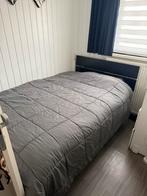 Tweepersoons Dekbed zonder overtrek grijs fleece 200x200 cm, Tweepersoons, Ophalen of Verzenden, Grijs, Deken of Dekbed