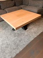 Feelings salontafel 100x100 cm grey wash, Ophalen, Eikenhout, 50 tot 100 cm, Zo goed als nieuw