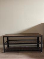 Industrieel schoenenrek 100cm breed | zwart & hout look, Ophalen, Zo goed als nieuw