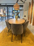 Be Pure Home Vogue Fluweel Grijze Eetkamerstoelen, Ophalen, Gebruikt, Vijf, Zes of meer stoelen, Stof