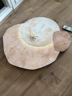 Scandinavische Wandklok met LED Verlichting, Ophalen of Verzenden, Nieuw, Analoog, Wandklok