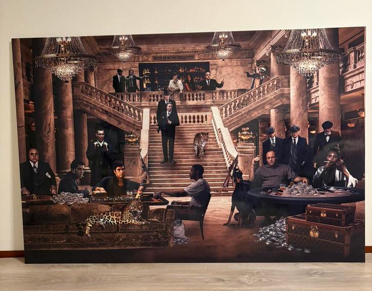 Schilderij op plexiglas ‘Gangsters Paradise’ 180x120, Antiek en Kunst, Kunst | Schilderijen | Abstract, Ophalen