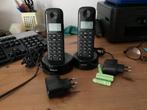 Vaste telefoon met 2 handsets, Telecommunicatie, Vaste telefoons | Handsets en Draadloos, Ophalen, Zo goed als nieuw, 2 handsets