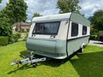 Gepimpte ruime Hobby Prestige 520 | Nieuwe keuken | Voortent, Caravans en Kamperen, Omvormbare zithoek, Hobby, Treinzit, Particulier