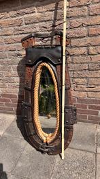 Gareel met spiegel, Antiek en Kunst, Ophalen of Verzenden, Ovaal, Minder dan 50 cm, 100 tot 150 cm