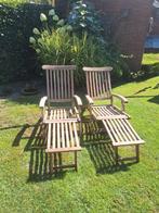 2 deckchairs van het Belgisch topmerk Jati&kebon., Ophalen, Zo goed als nieuw