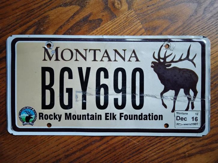 Kentekenplaat nummerplaat licenseplate nummerbord Montana, Verzamelen, Automerken, Motoren en Formule 1, Gebruikt, Auto's, Ophalen of Verzenden