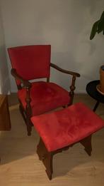Antieke stoel opnieuw bekleed, Ophalen of Verzenden