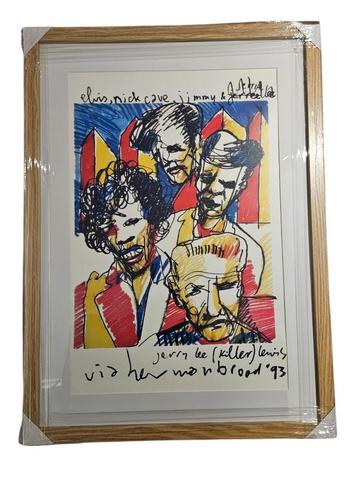 Herman Brood Artprint 1993 Mancave  beschikbaar voor biedingen