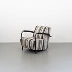 1 x Leolux Scylla fauteuil zwart/wit gestreepte stof, Niet ingevuld, Niet ingevuld, Leer, Ophalen of Verzenden