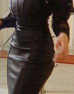 Luxe Leren Stijlvolle Jurk maat M, Verzenden, Zo goed als nieuw, Zwart