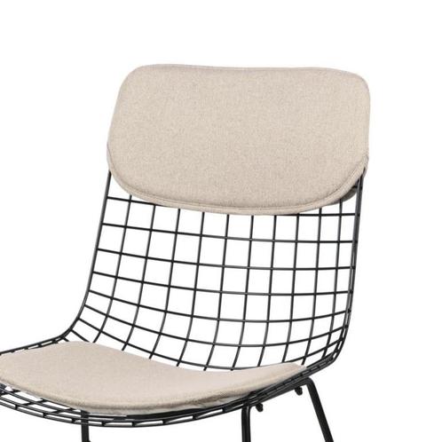 design HKliving wire stoel 4x met kussens, Huis en Inrichting, Stoelen, Zo goed als nieuw, Vier, Metaal, Wit, Ophalen