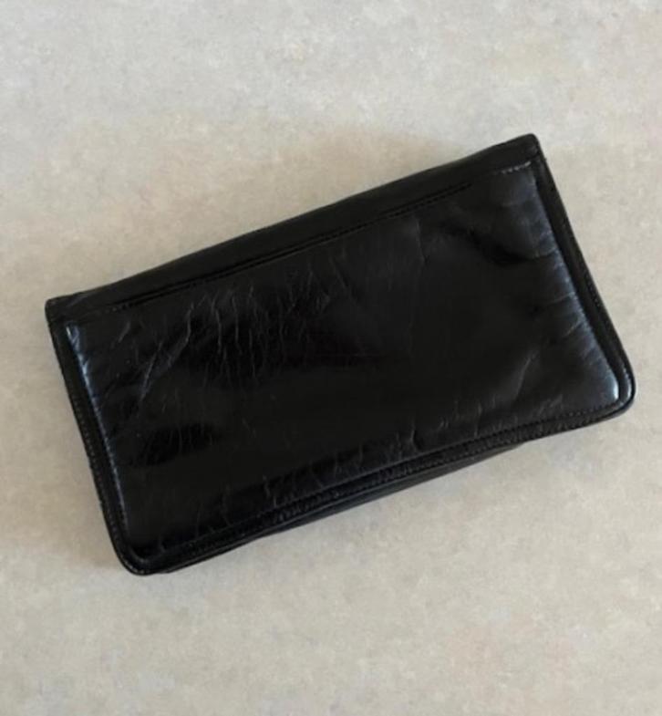 Envelop Handtas Clutch Soepele Kalfsleer Zwart als Nieuw, Sieraden, Tassen en Uiterlijk, Tassen | Damestassen, Zo goed als nieuw
