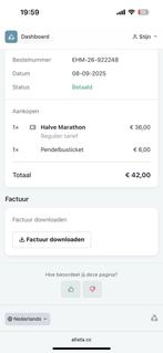 Halve marathon Egmond 2026 + pendelbus ticket, Eén persoon, Overige soorten, Overige typen