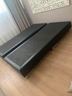 2 eenpersoons boxspring van 80 x200 bij elkaar 160x200, Ophalen, Zwart, Tweepersoons, Zo goed als nieuw